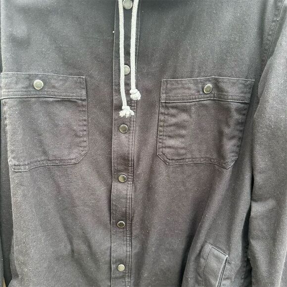 Duluth Trading Co Men's Quilted Hooded Jacket Gray Plaid Size L - Picture 5 of 5